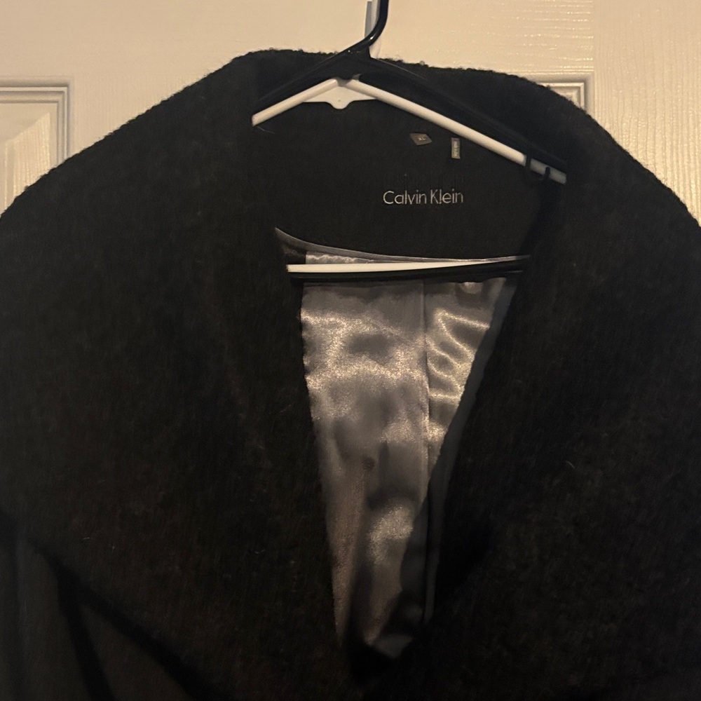 Calvin Klein Women's Black Pea Coat